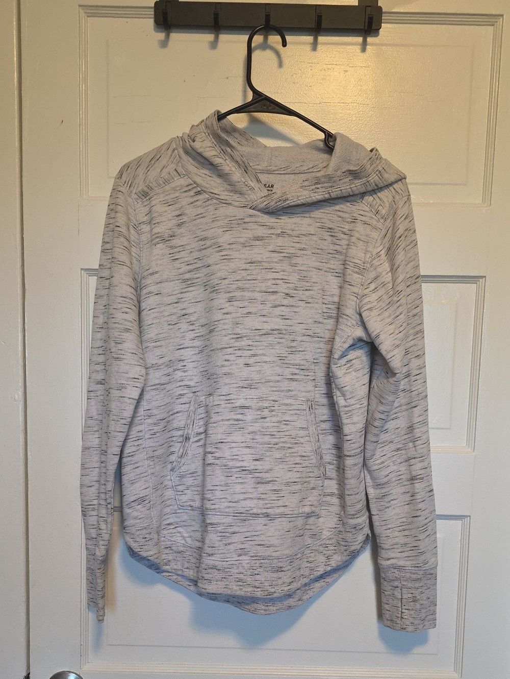 White And Light Gray Heather Womens Hoodie
